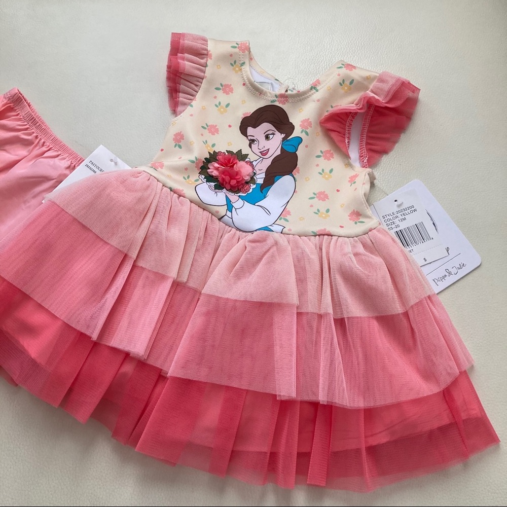Pippa and Julie Disney Belle Tutu Dress 2196 - Picture 4 of 7